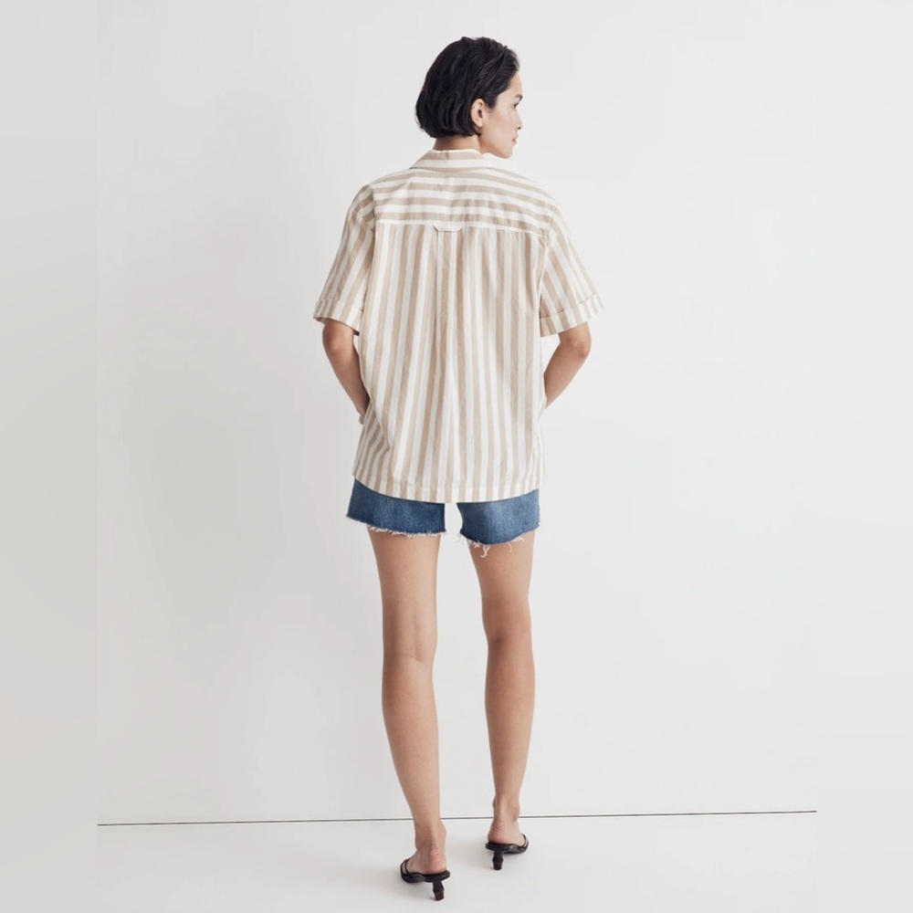 Madewell Signature Poplin Short-Sleeve Button-Down Shirt - Size XXS - Picture 2 of 5
